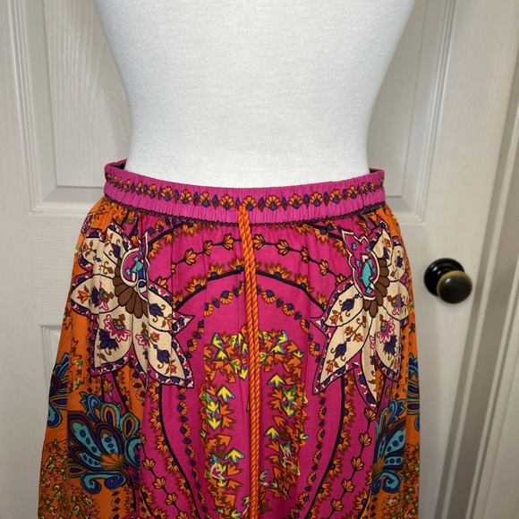 Lucky & Coco Bright & Vivid Colorful Floral Patterned Maxi Skirt Size M - Picture 2 of 16